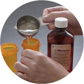 Preparing Xyrem doses: measure dose